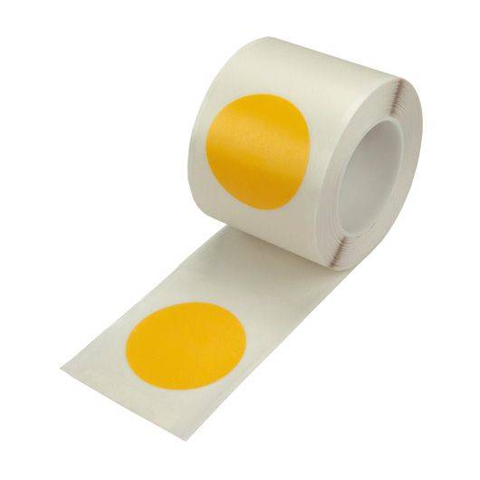 Punkte zur Bodenmarkierung, auf Montagefolie, PVC, gelb, Ø 50 mm, 10 m/Rolle-0