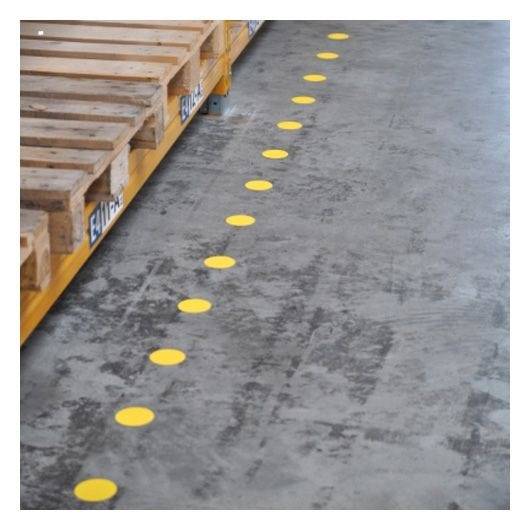 Punkte zur Bodenmarkierung, auf Montagefolie, PVC, gelb, Ø 50 mm, 10 m/Rolle-4