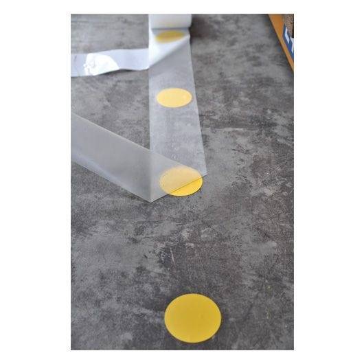Punkte zur Bodenmarkierung, auf Montagefolie, PVC, rot, Ø 75 mm, 25 m/Rolle-3