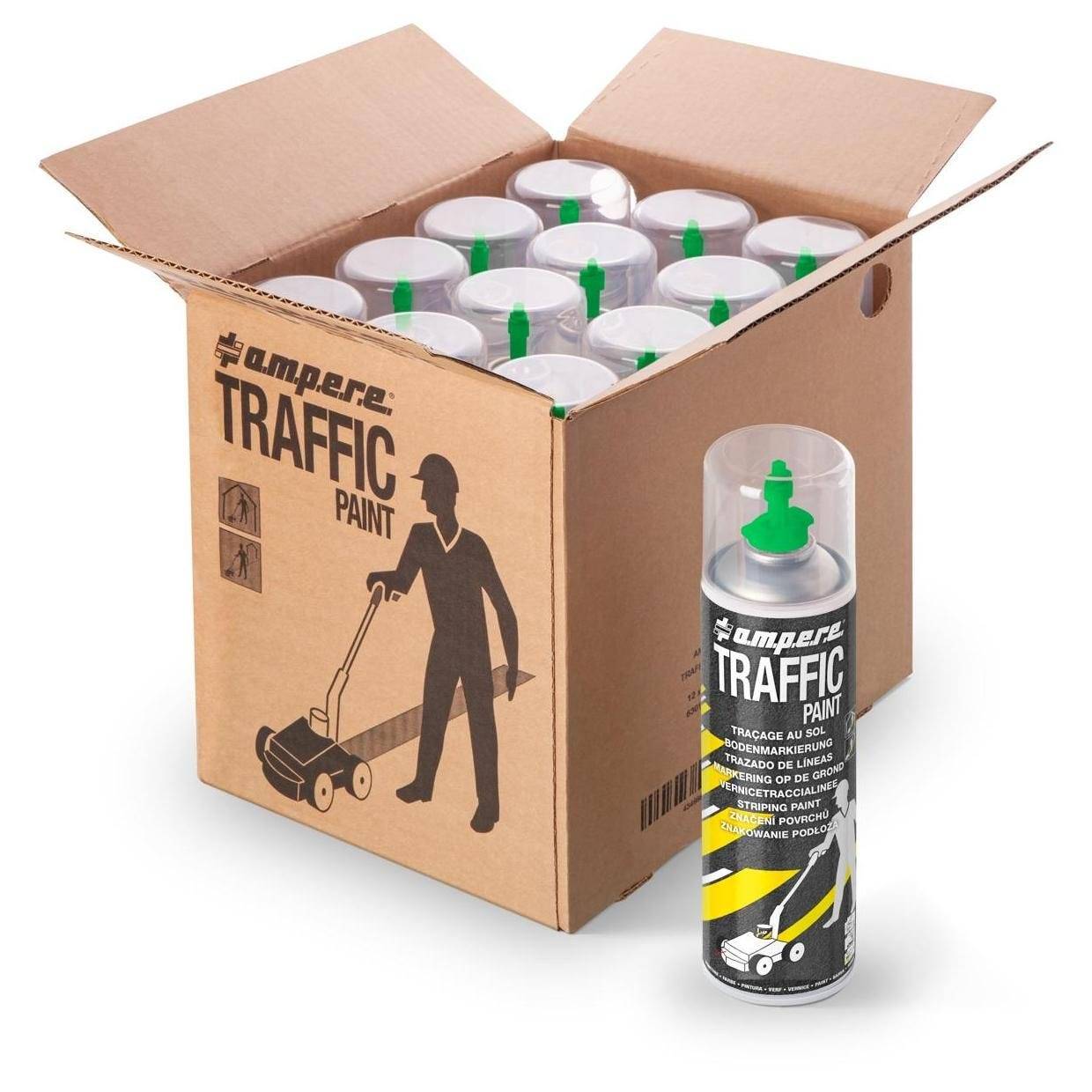 a.m.p.e.r.e. Traffic® Paint Bodenmarkierungsfarbe, Dose 500 ml, grün ca. RAL 6024-2