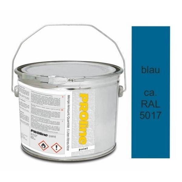 Antirutsch-Hallenmarkierfarbe PROline-paint, staplerfest, 5 L Gebinde, blau (ca. RAL 5017)