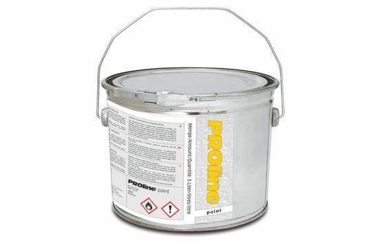 Antirutsch-Hallenmarkierfarbe PROline-paint, staplerfest, 5 L Gebinde, steingrau (ca. RAL 7030)-1