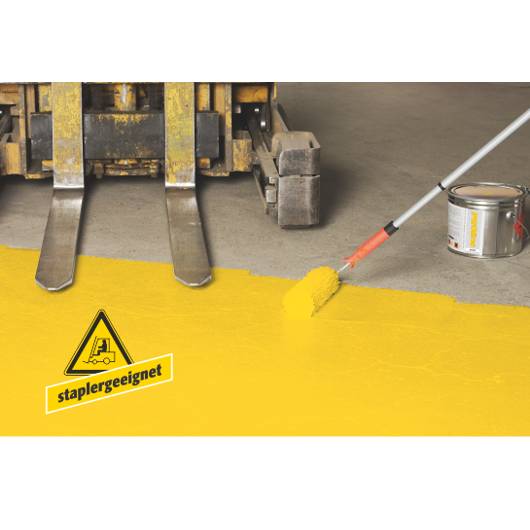 Antirutsch-Hallenmarkierfarbe PROline-paint, staplerfest, 5L Gebinde, silbergrau (ca. RAL 7001)-3