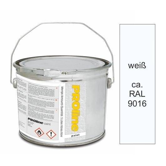 Antirutsch-Hallenmarkierfarbe PROline-paint, staplerfest, 5 L Gebinde, weiß (ca. RAL 9016)-0