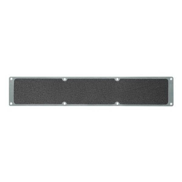 Aluminiumplatte mit m²-Antirutschbelag Universal, R13, schwarz, 114 x 1000 mm