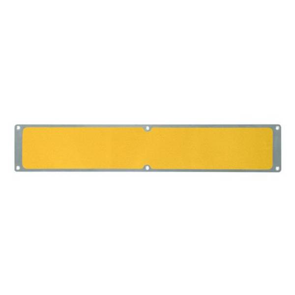 Aluminiumplatte mit m²-Antirutschbelag Universal, R13, gelb, 114 x 635 mm