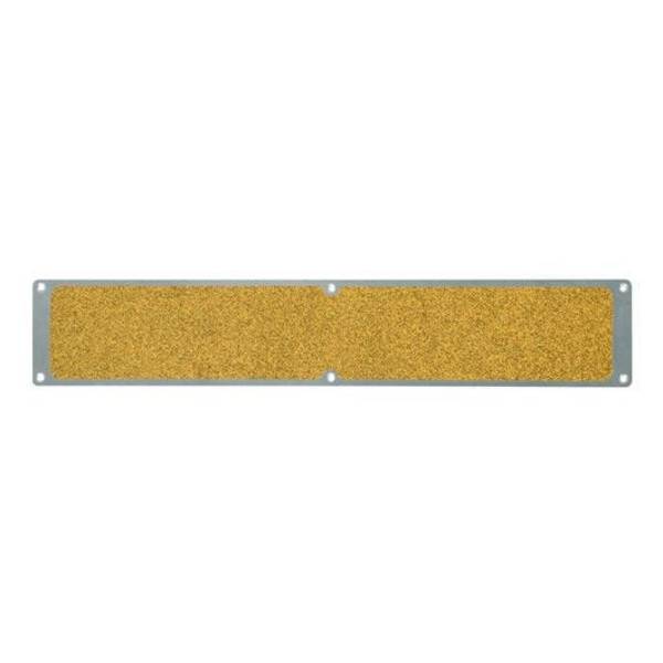 Aluminiumplatte mit m²-Antirutschbelag Public, grob, R13, gelb public, 114 x 635 mm