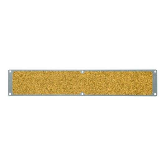 Aluminiumplatte mit m²-Antirutschbelag Public, grob, R13, gelb public, 114 x 635 mm-0