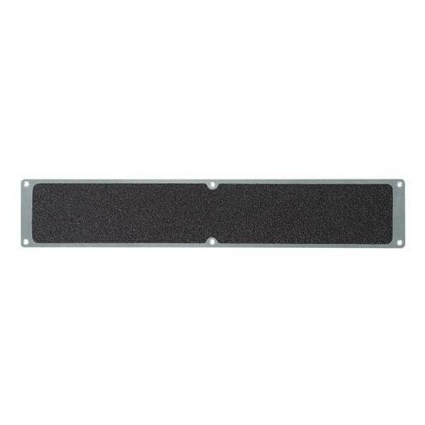 Aluminiumplatte mit m²-Antirutschbelag Extra Stark, R13, schwarz, 114 x 635 mm