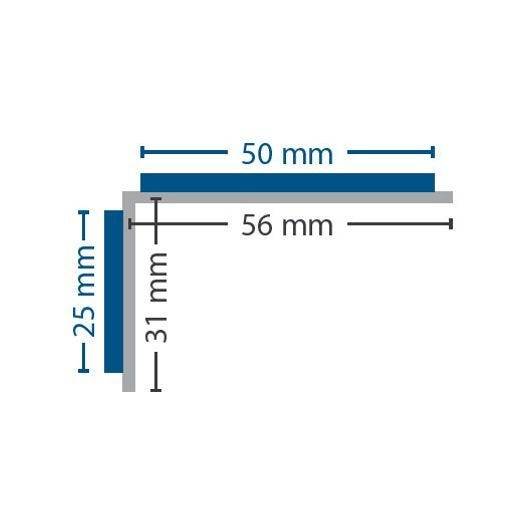 Antirutsch Treppenkantenprofil R13 DIN 51130 Aluverbund 1000 x