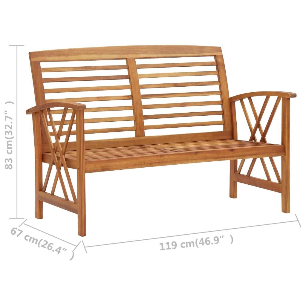 Symbolbild für 3-tlg. Garten-Lounge-Set Massivholz Akazie