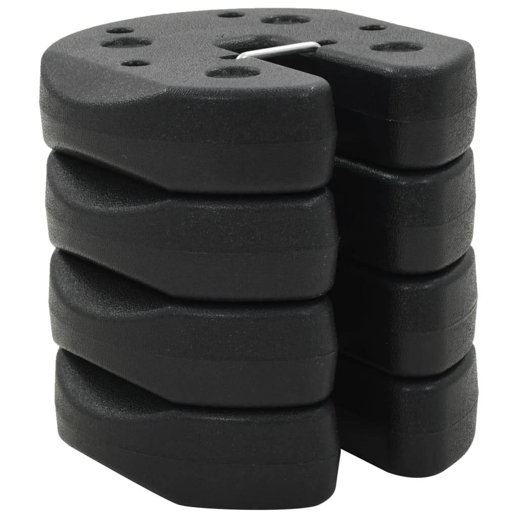Pavillon-Gewichtsplatten 4 Stk. Schwarz 220 x 30 mm Beton-0