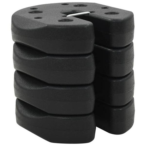 Pavillon-Gewichtsplatten 4 Stk. Schwarz 220 x 30 mm Beton