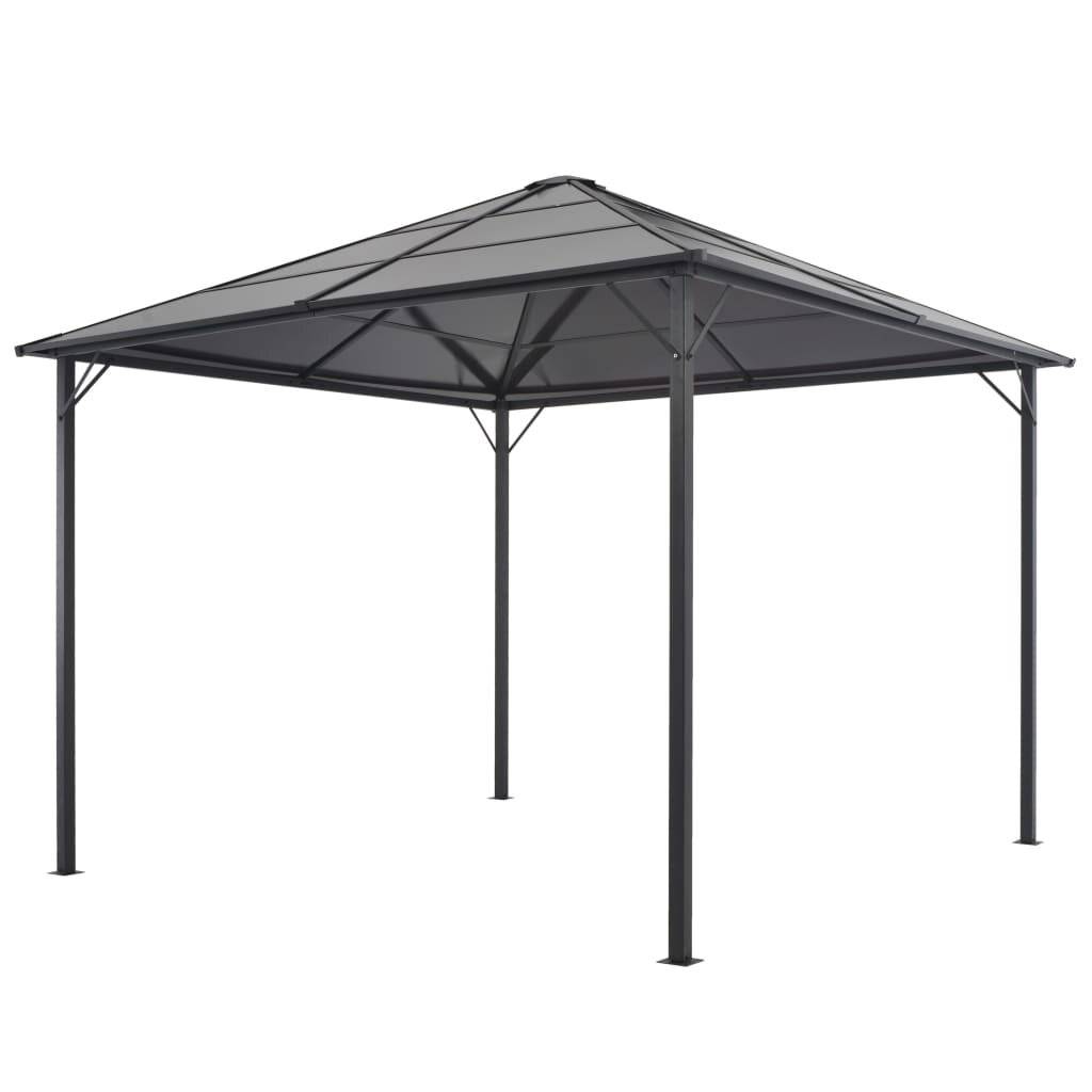vidaXL Gartenpavillon mit Dach Aluminium 3×3 m Anthrazit-5