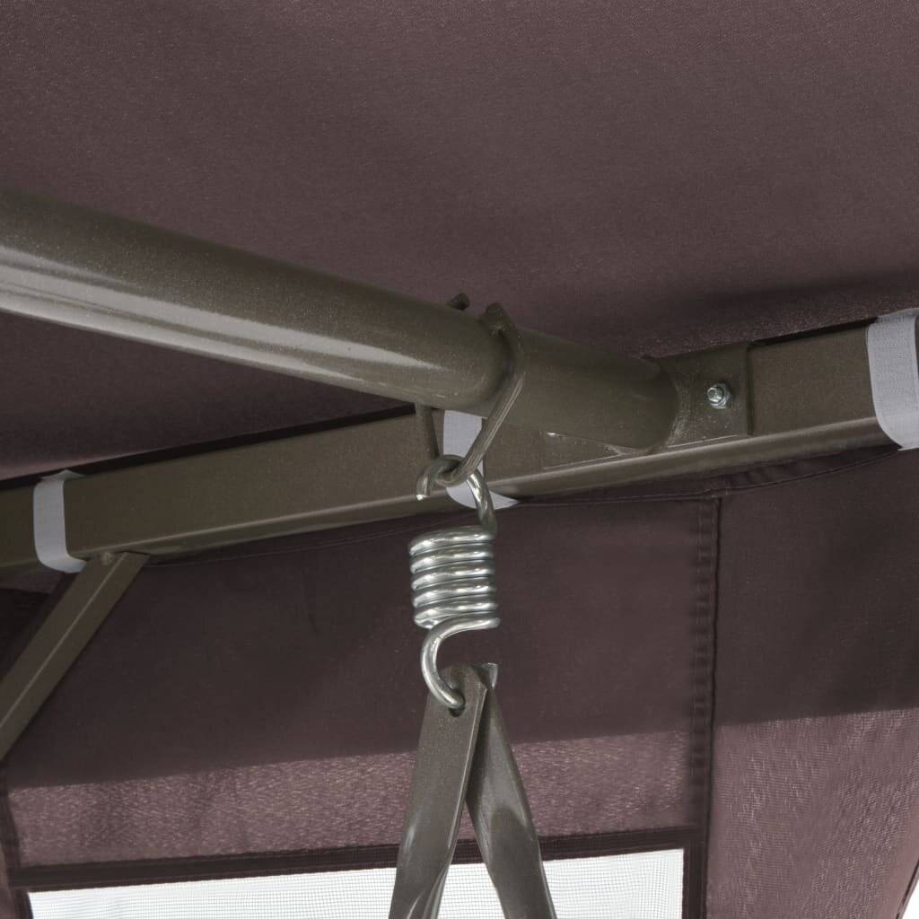 Symbolbild für vidaXL Pavillon Umwandelbare Schaukelbank Kaffeebraun