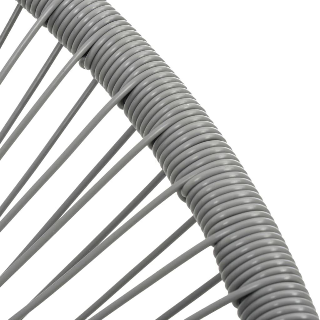 vidaXL Garten-Mondstuhl Poly-Rattan Grau-5