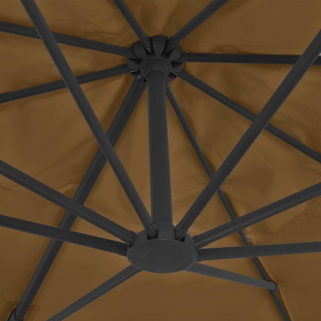 vidaXL Ampelschirm mit Aluminiummast 400 x 300 cm Taupe-1