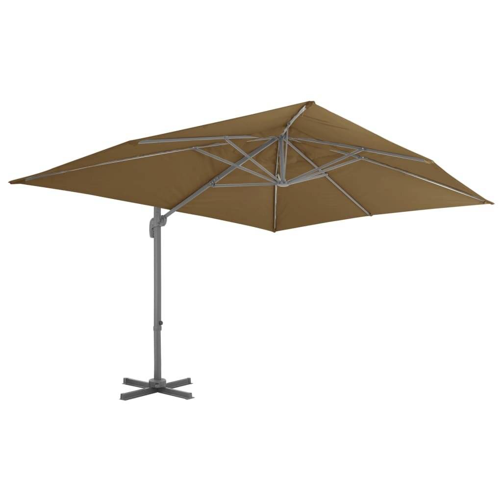 vidaXL Ampelschirm mit Aluminiummast 400 x 300 cm Taupe-2