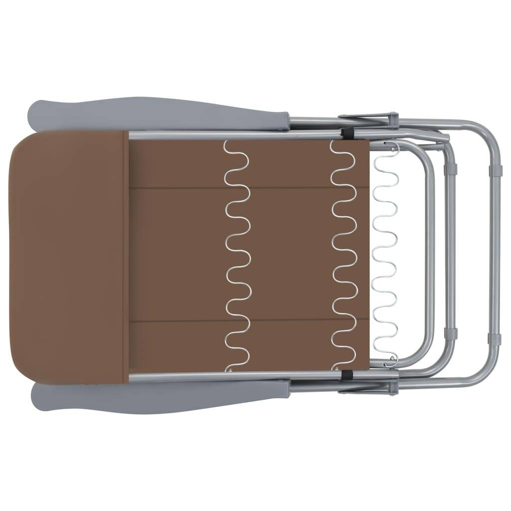 Klappbare Gartenstühle mit Auflagen 2 Stk. Braun-5