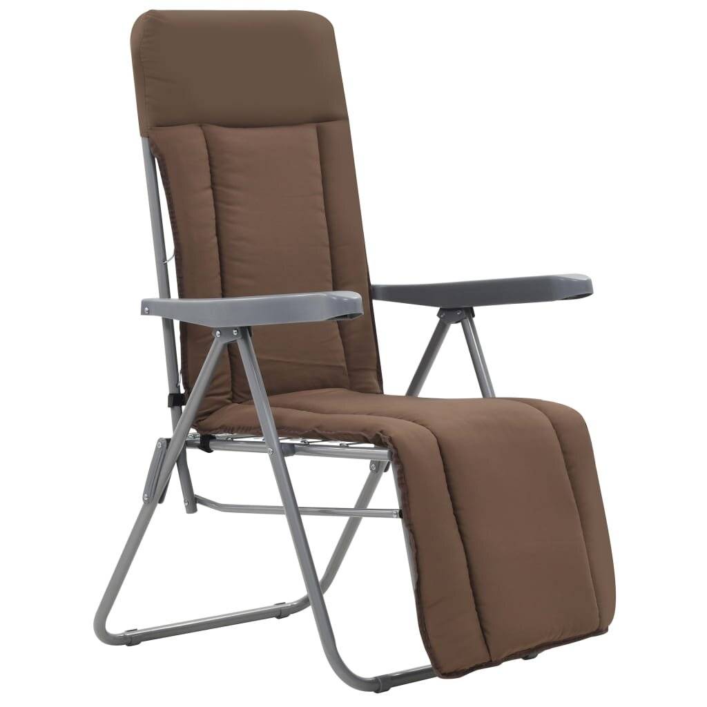 Klappbare Gartenstühle mit Auflagen 2 Stk. Braun-1