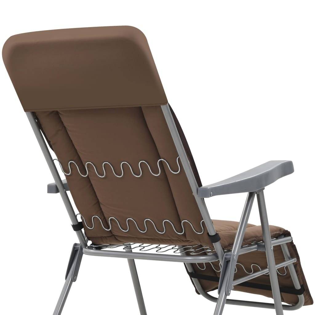 Klappbare Gartenstühle mit Auflagen 2 Stk. Braun-4