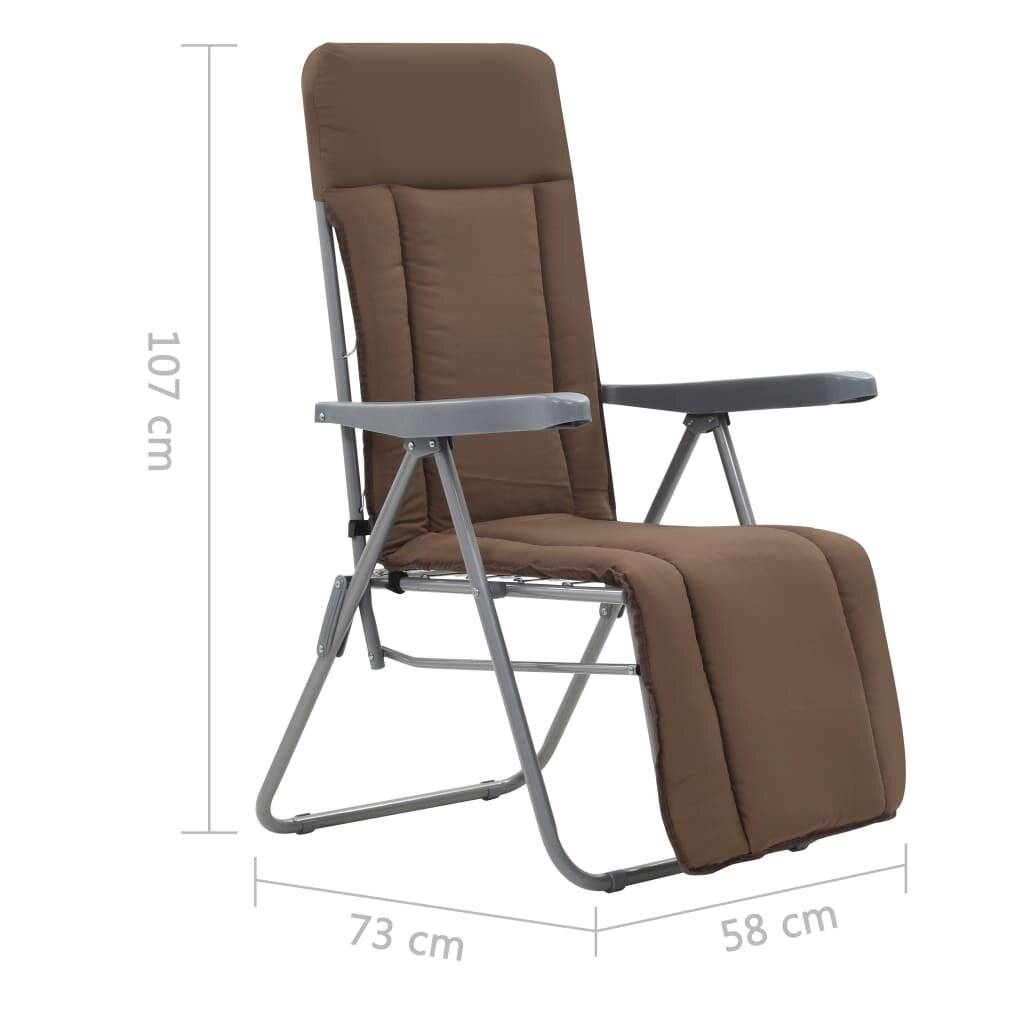 Symbolbild für Klappbare Gartenstühle mit Auflagen 2 Stk. Braun