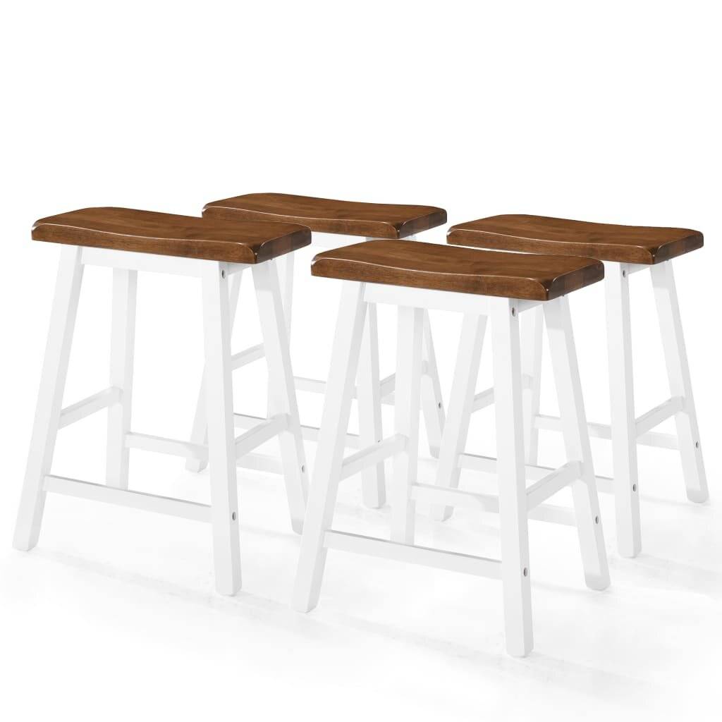 Bartisch- und Hocker-Set 5-tlg. Massivholz-5