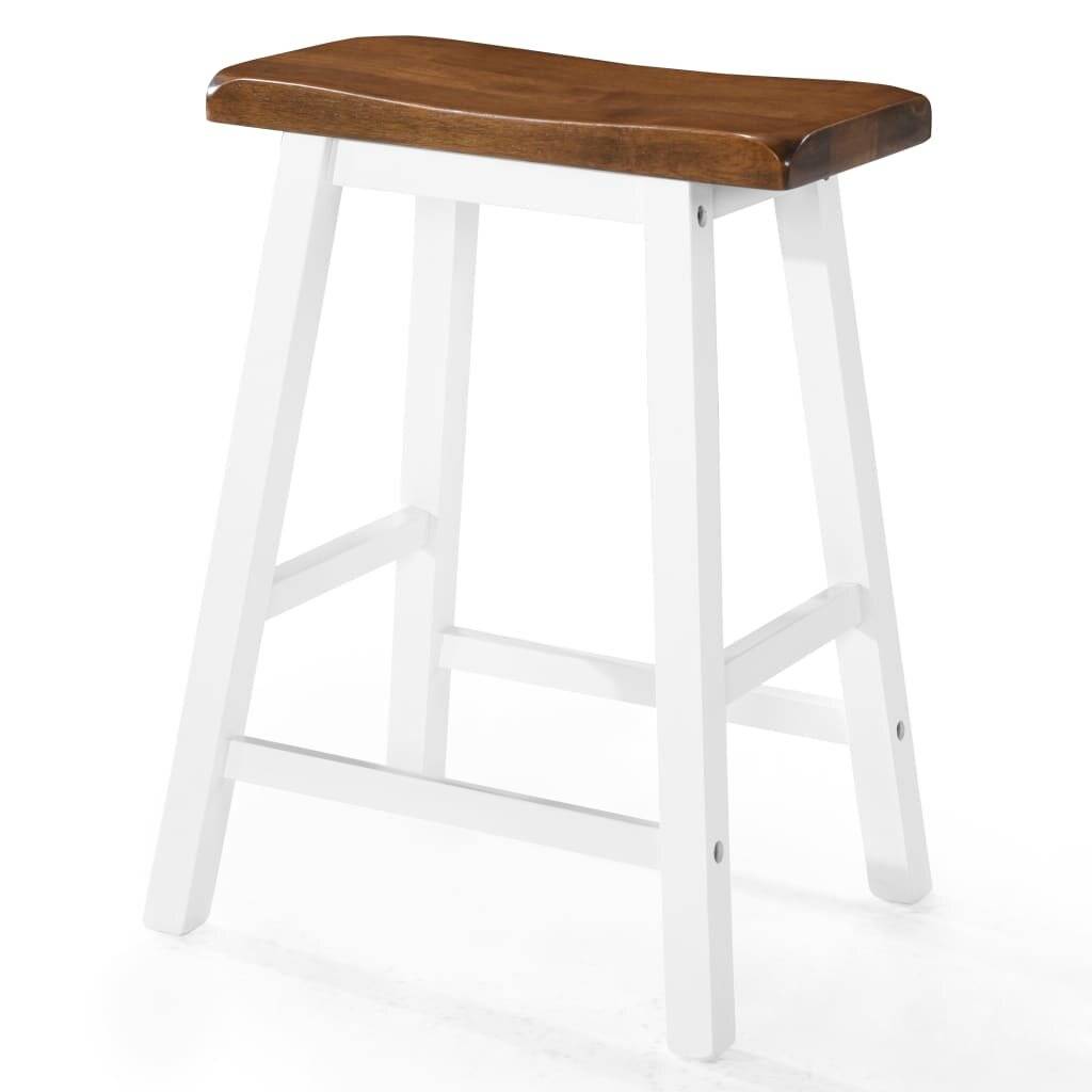 Bartisch- und Hocker-Set 5-tlg. Massivholz-6