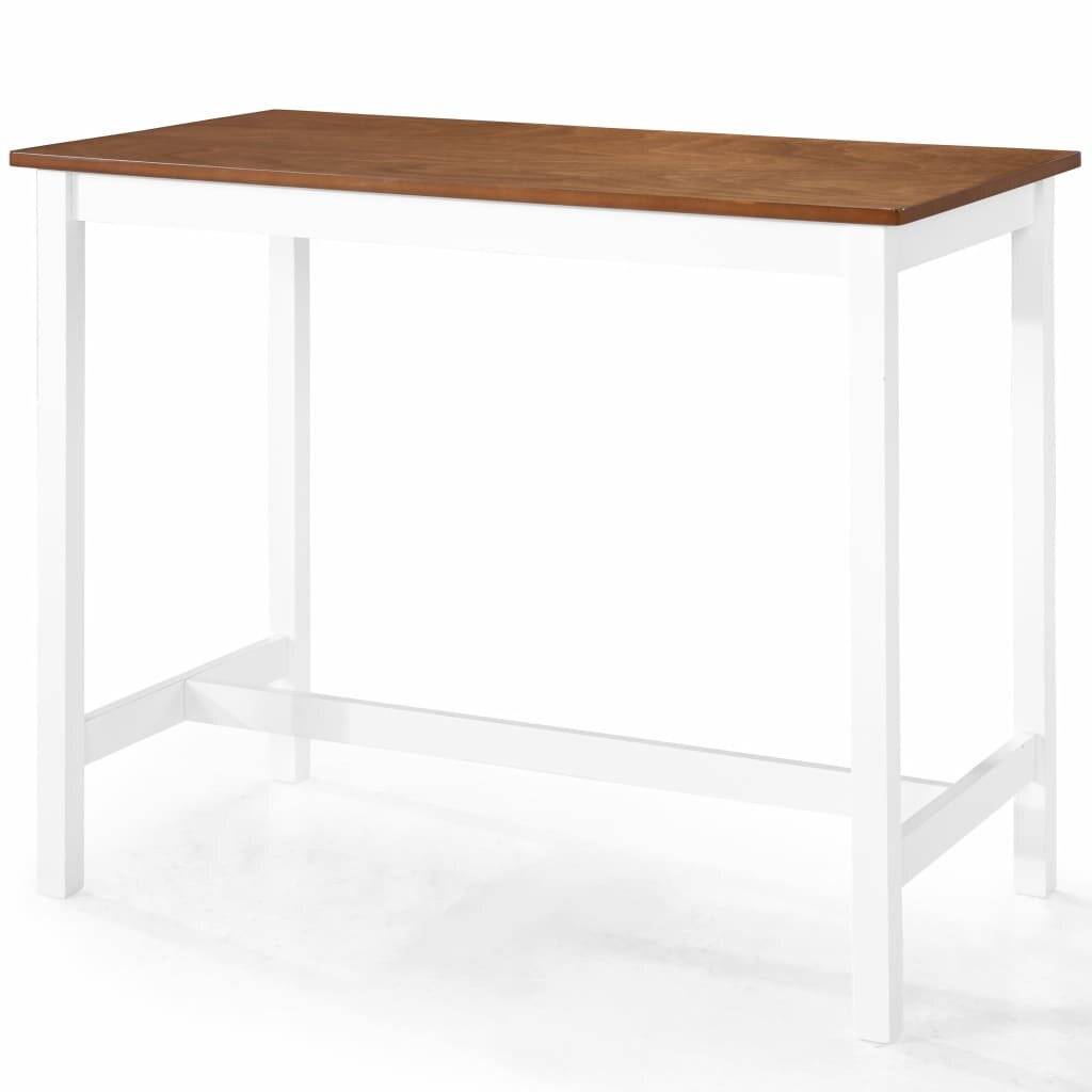 Bartisch- und Hocker-Set 5-tlg. Massivholz-4