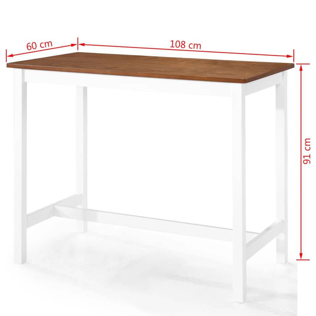 Symbolbild für Bartisch- und Hocker-Set 5-tlg. Massivholz