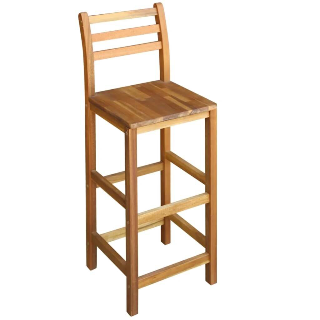 Bartisch und Stuhl-Set 7-tlg. Akazienholz Massiv-2
