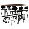 Bar-Set 7-tlg. Altholz Massiv Mehrfarbig