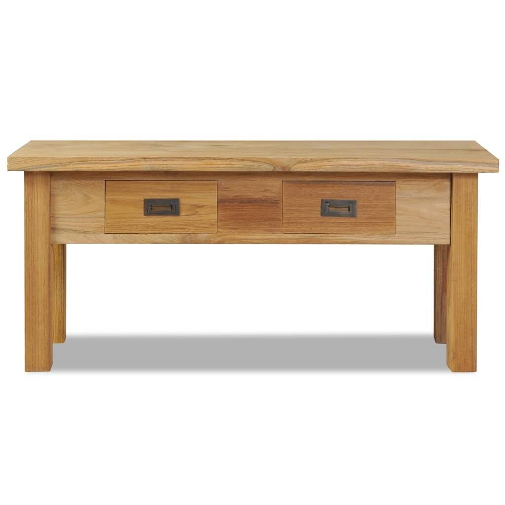 Flurbank Teak Massiv 90 x 30 x 40 cm-2