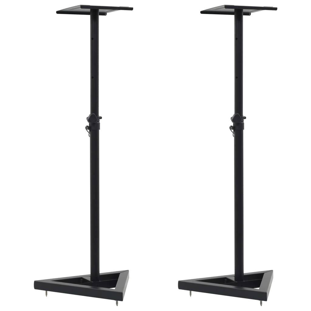 Studio-Monitor-Lautsprecherständer 2 Stk. Schwarz Stahl-0