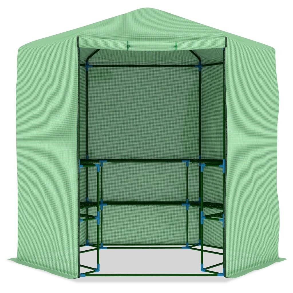Symbolbild für vidaXL Gewächshaus mit Ablagen Stahl 227x223 cm