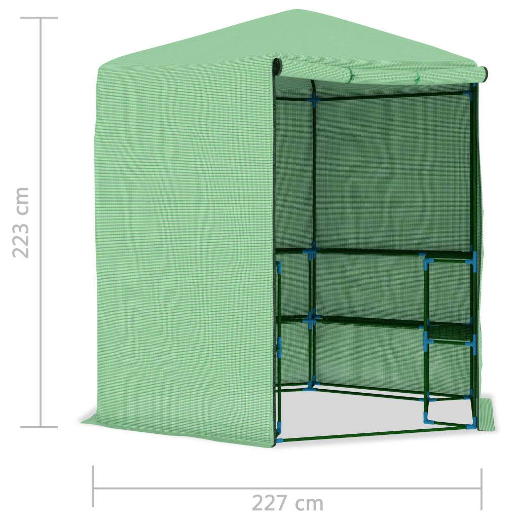 Symbolbild für vidaXL Gewächshaus mit Ablagen Stahl 227x223 cm