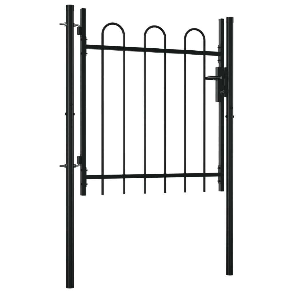vidaXL Einzeltür-Gartentor Boxtel mit Bügelaufsatz 100 x 75 cm-5