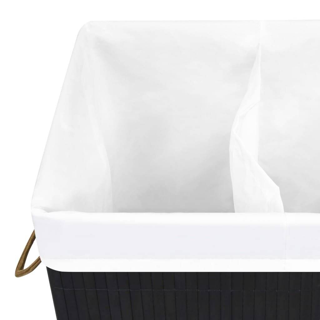 Bambus-Wäschekorb Schwarz 72 L-6