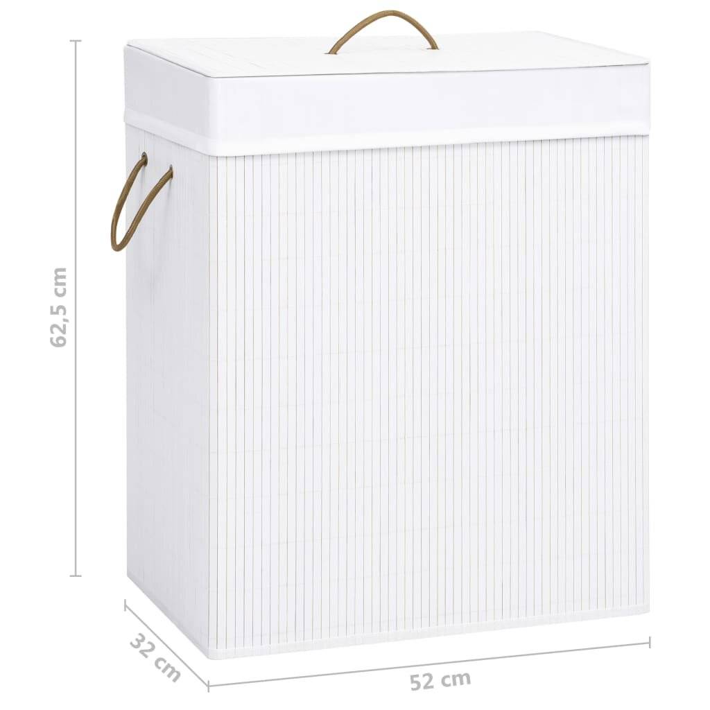 Symbolbild für Bambus-Wäschekorb Weiß 100 L