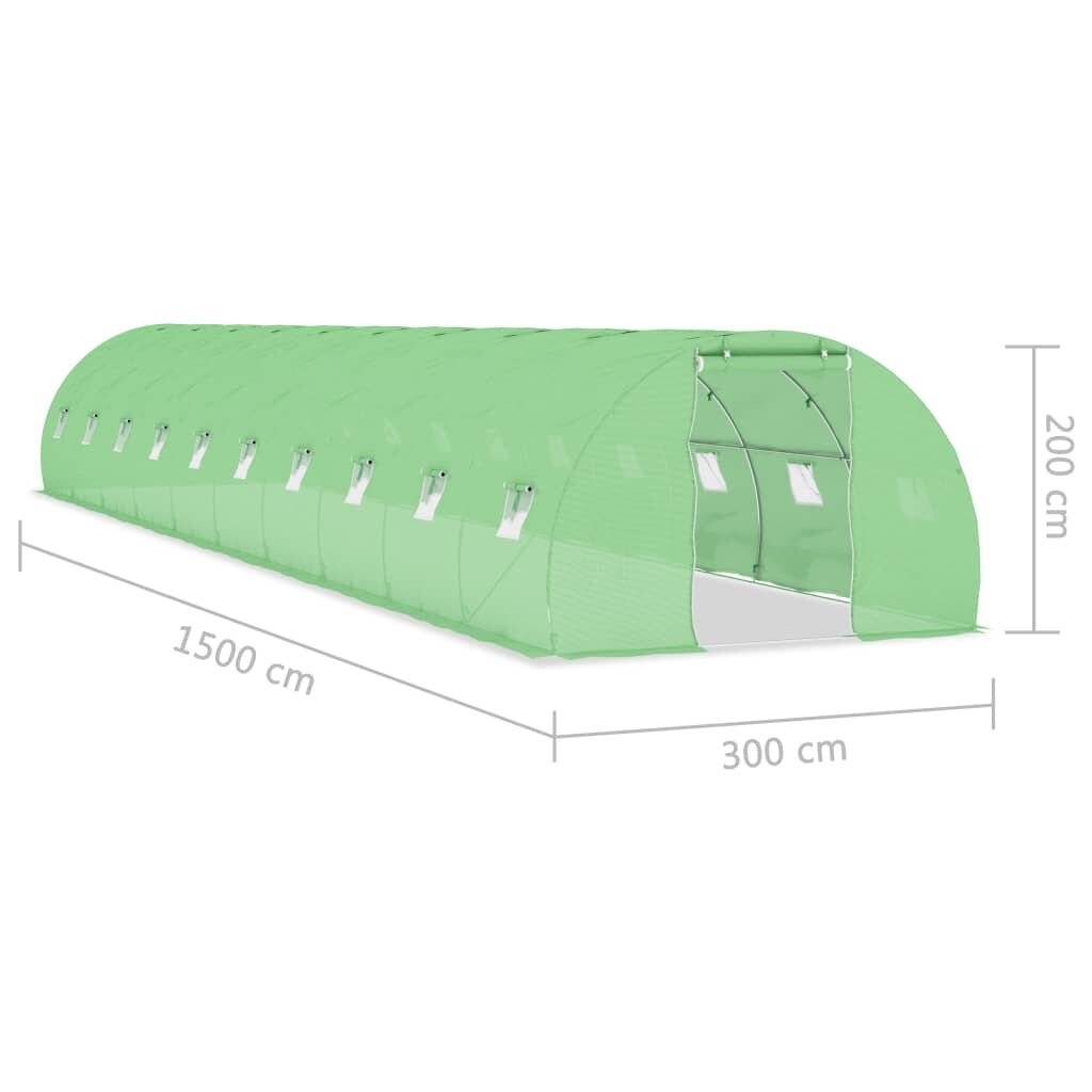 Symbolbild für vidaXL Gewächshaus 45 m² 15x3x2 m