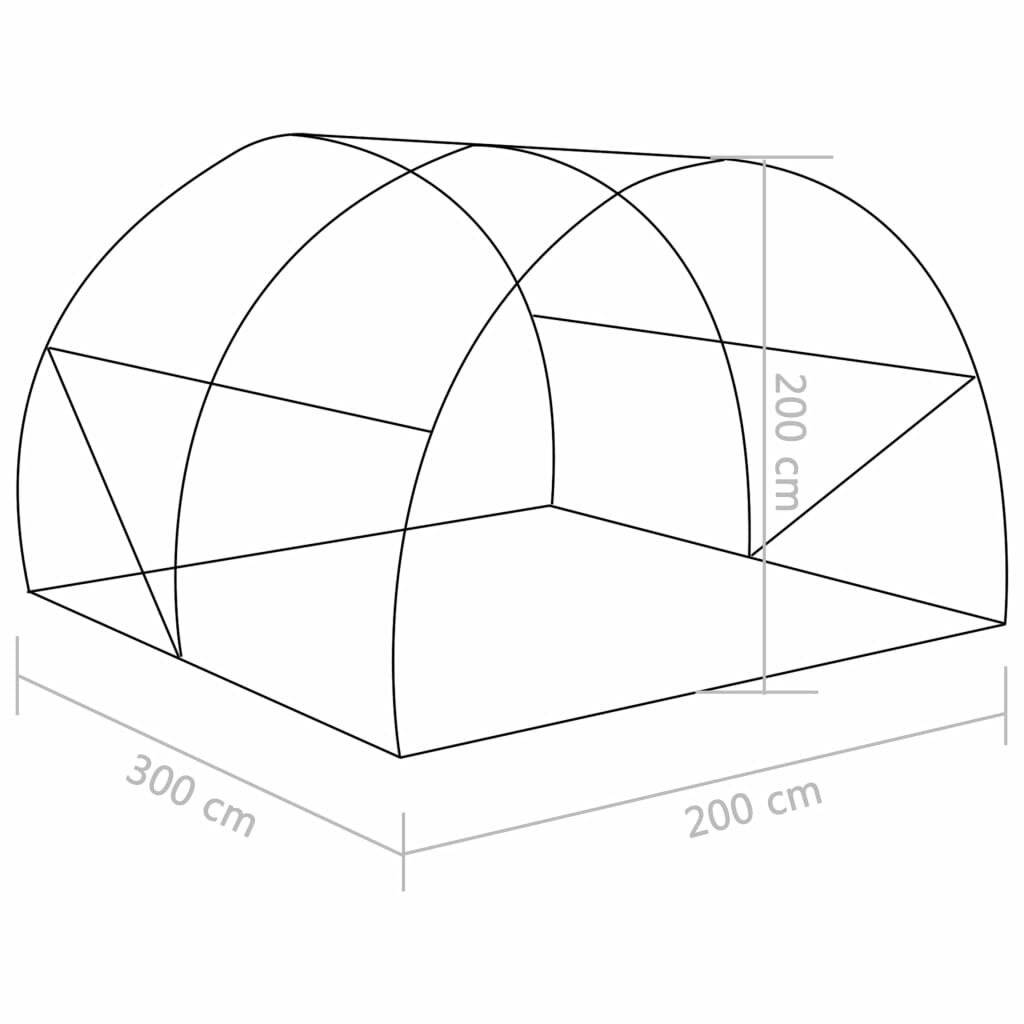 Symbolbild für vidaXL Gewächshaus 6 m² 3x2x2 m