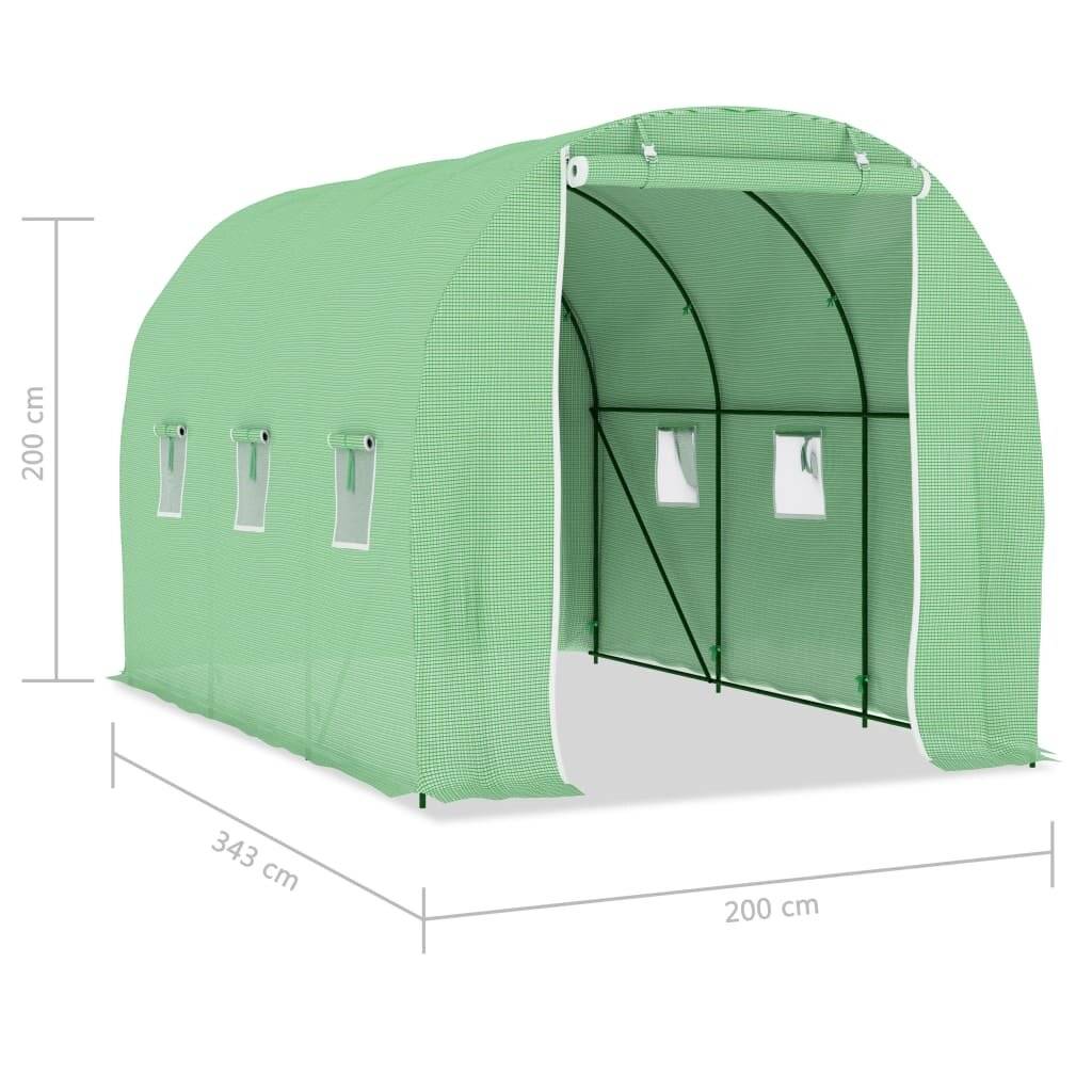 Symbolbild für vidaXL Gewächshaus 6,86 m² 3,43x2x2 m