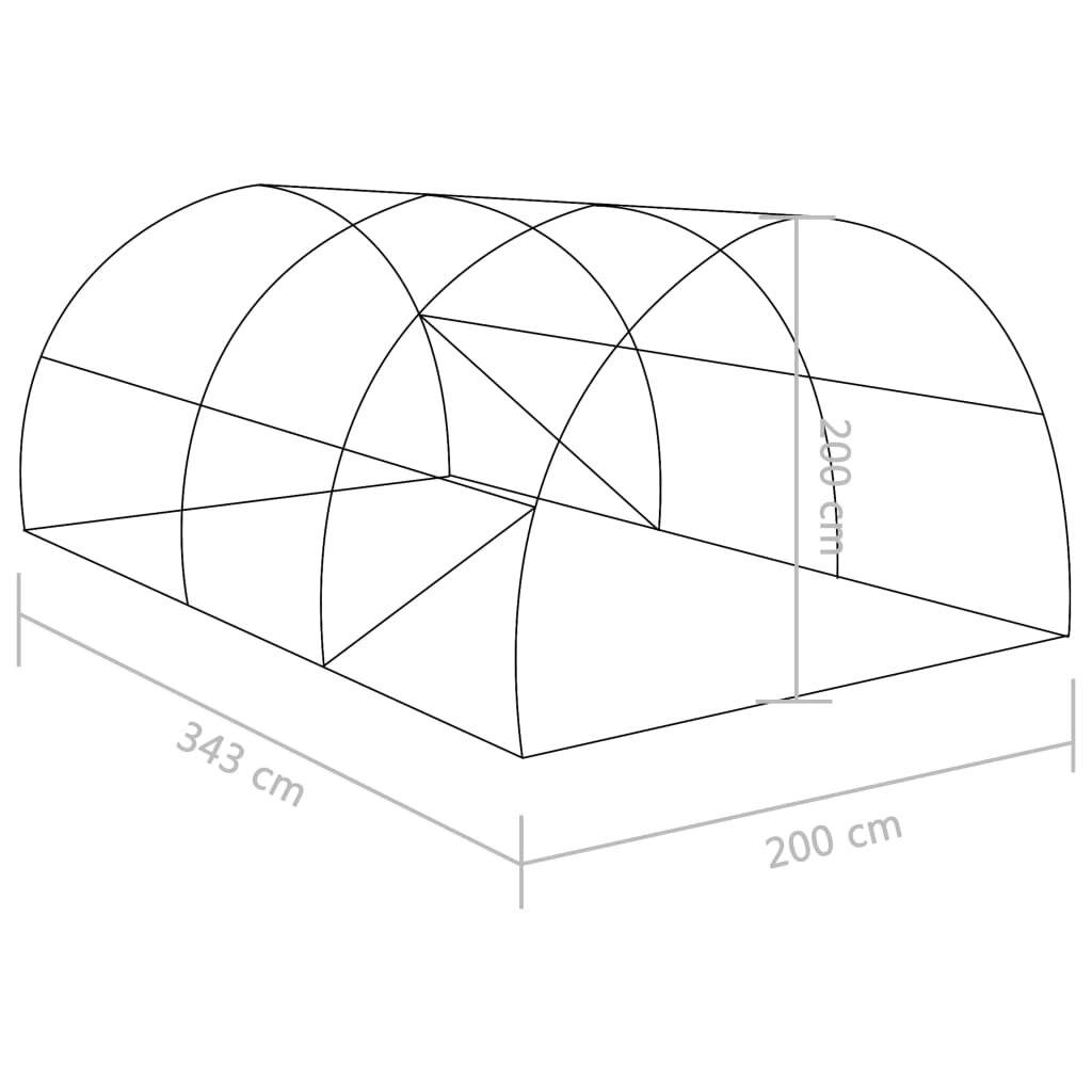 Symbolbild für vidaXL Gewächshaus 6,86 m² 3,43x2x2 m
