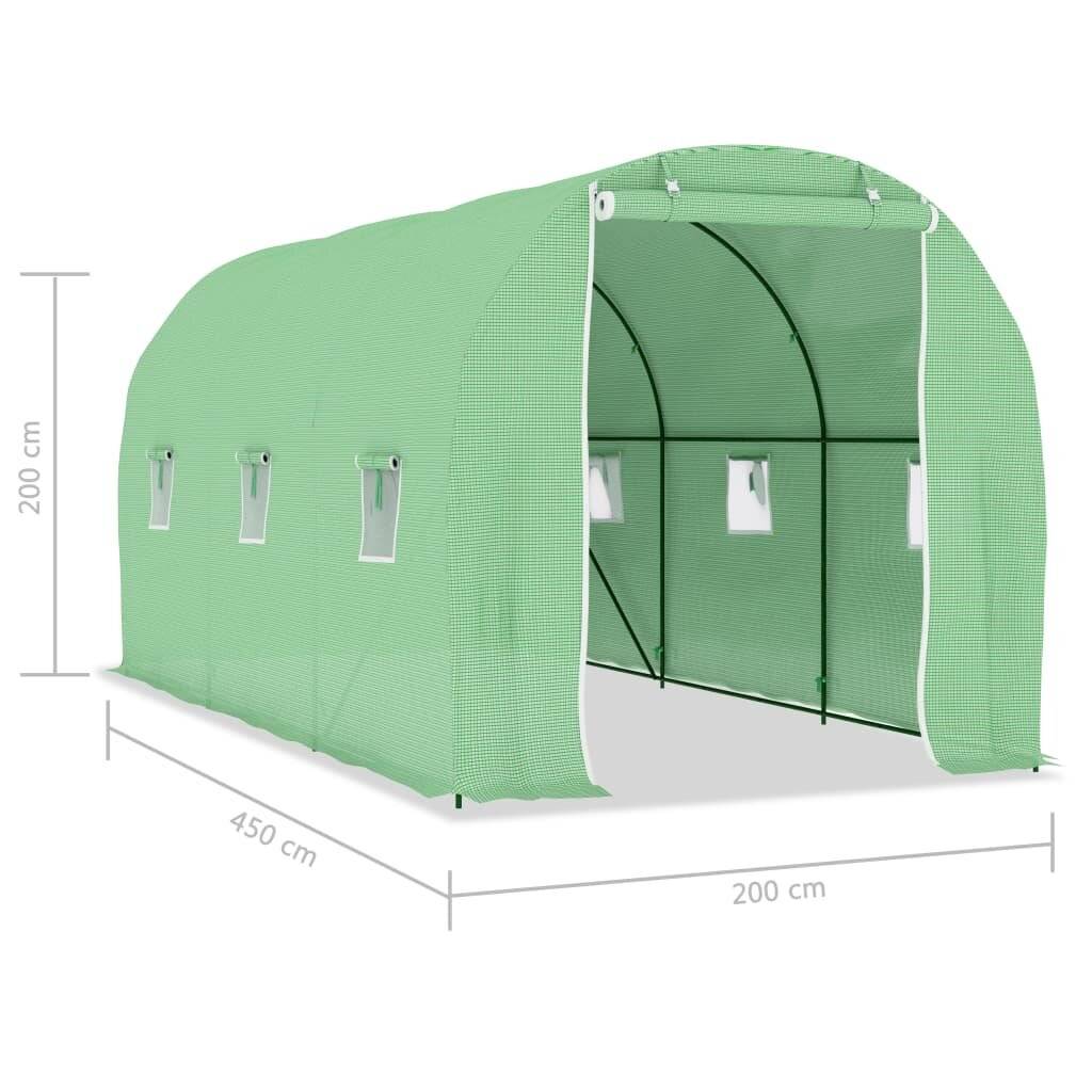 Symbolbild für vidaXL Gewächshaus 9 m² 4,5x2x2 m