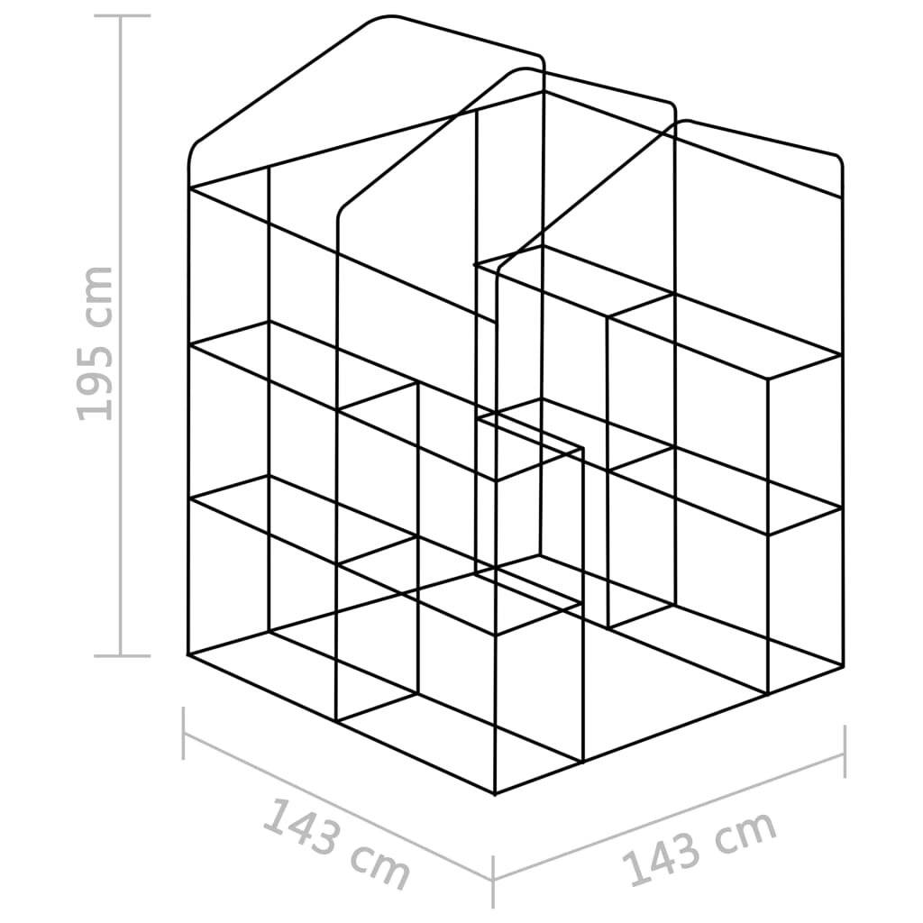 Symbolbild für vidaXL Gewächshaus mit Ablagen Stahl 143x143x195 cm