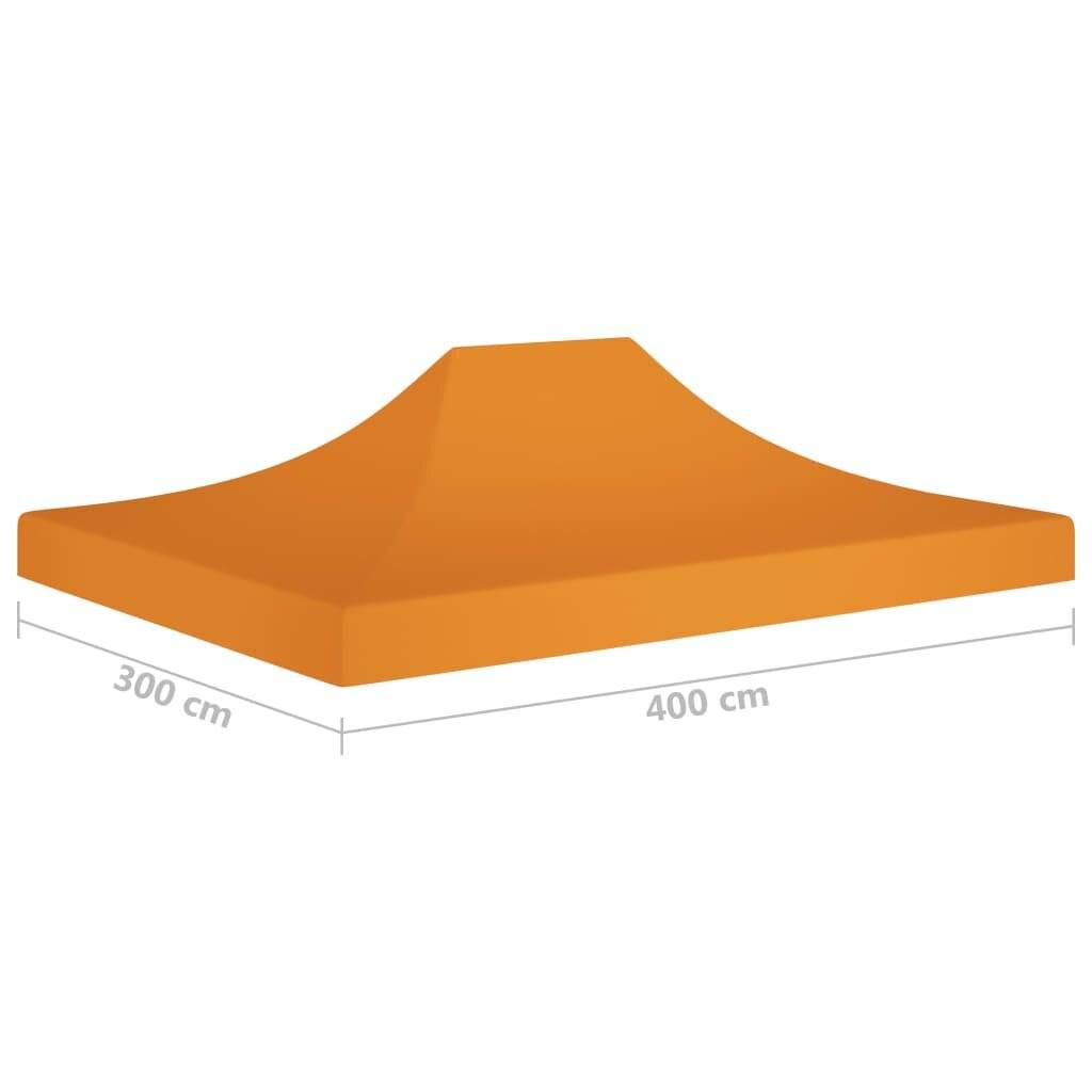 Partyzelt-Dach 4x3 m Orange 270 g/m²-3