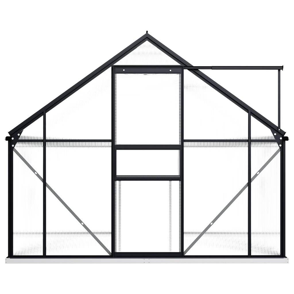 vidaXL Gewächshaus mit Fundament Anthrazit Aluminium 4,75 m²-2