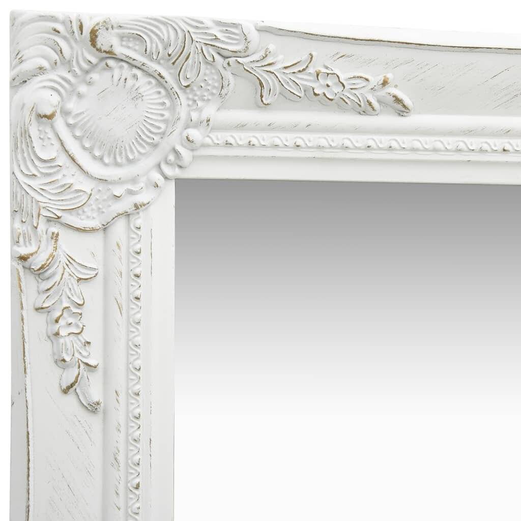 Wandspiegel im Barock-Stil 50 x 60 cm Weiß-1