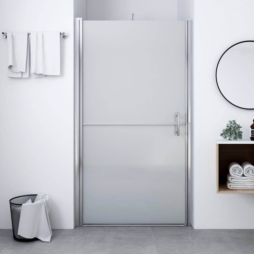 vidaXL Duschtür Mattes Hartglas 91x195 cm-5