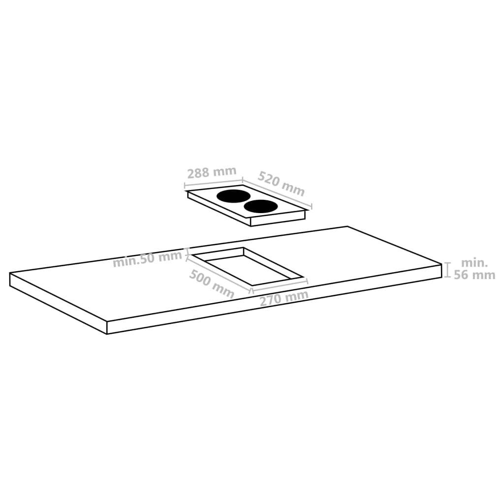 Flexizone-Induktionskochfeld 2 Zonen Touch-Bedienfeld 3500W-3